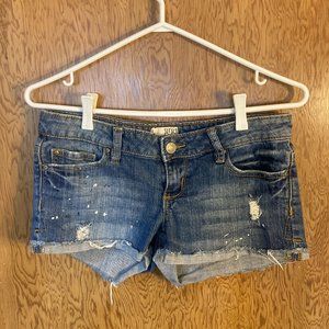 Grg Denim Shorts Fade and Paint Spatter Design size 5